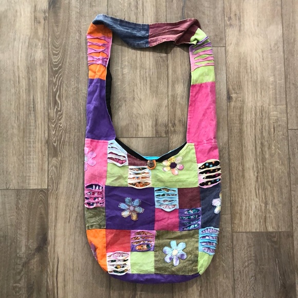 NWOT! - ORIGINAL COLLECTIONS Boho Crossbody Sling Bag - Made in Nepal - Picture 2 of 12